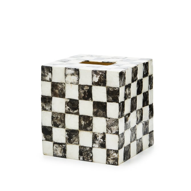 Courtly Check Capiz Boutique Tissue Box Cover - {current_domain}