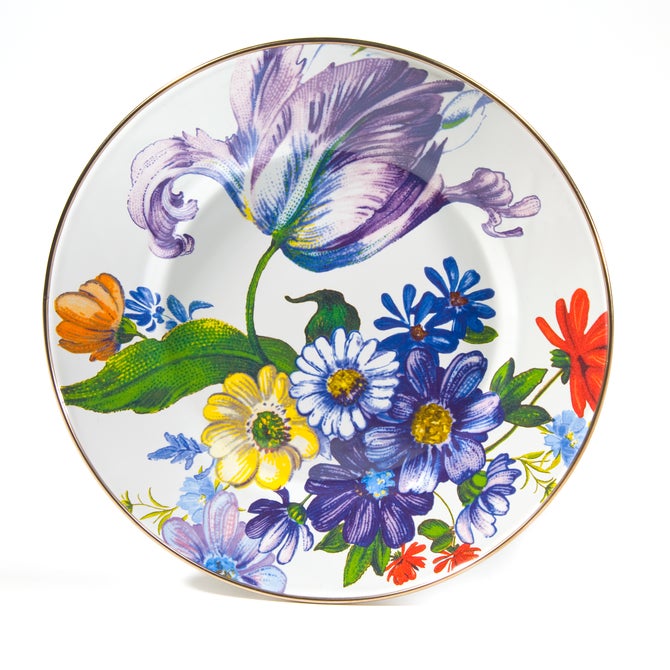 White Flower Market Dinner Plate - {current_domain}