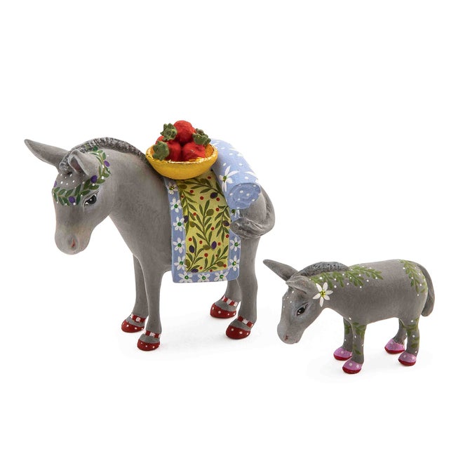 Patience Brewster Nativity Mother & Baby Donkey Mini Figures - {current_domain}