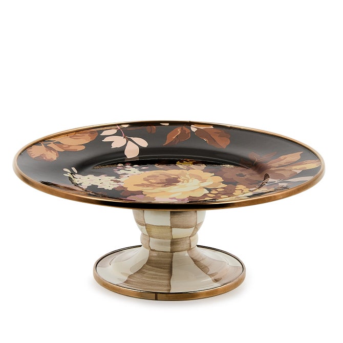 Wild Rose Brown Mini Pedestal Platter - {current_domain}