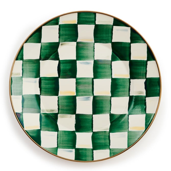Emerald Check Enamel Dinnerware - {current_domain}