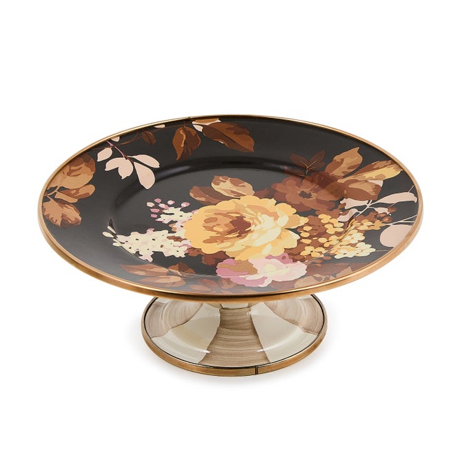 Wild Rose Brown Mini Pedestal Platter - {current_domain}