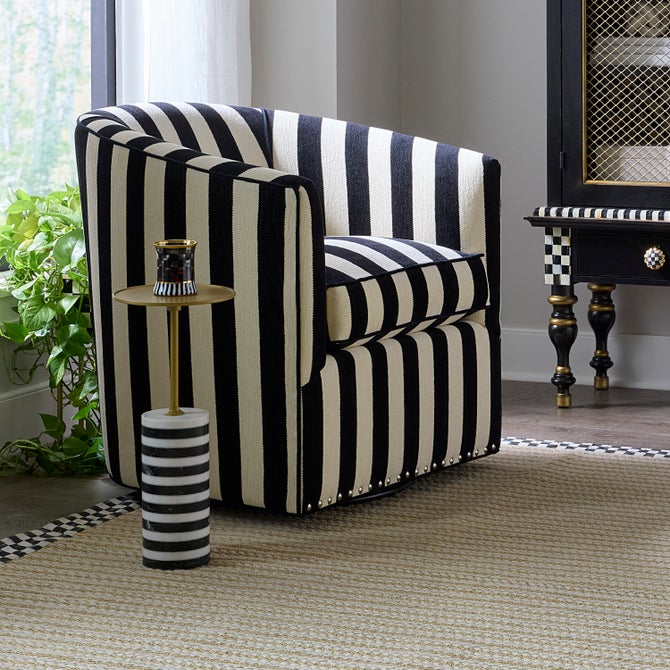 Priorities Round Stripe Side Table - {current_domain}