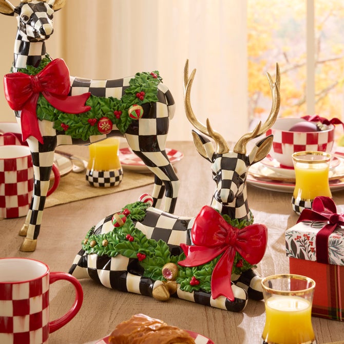 Holly Check Resting Deer - {current_domain}