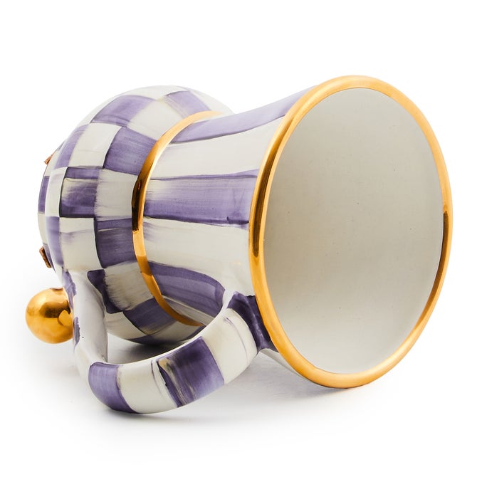 Plum Check Ceramic Mug - {current_domain}