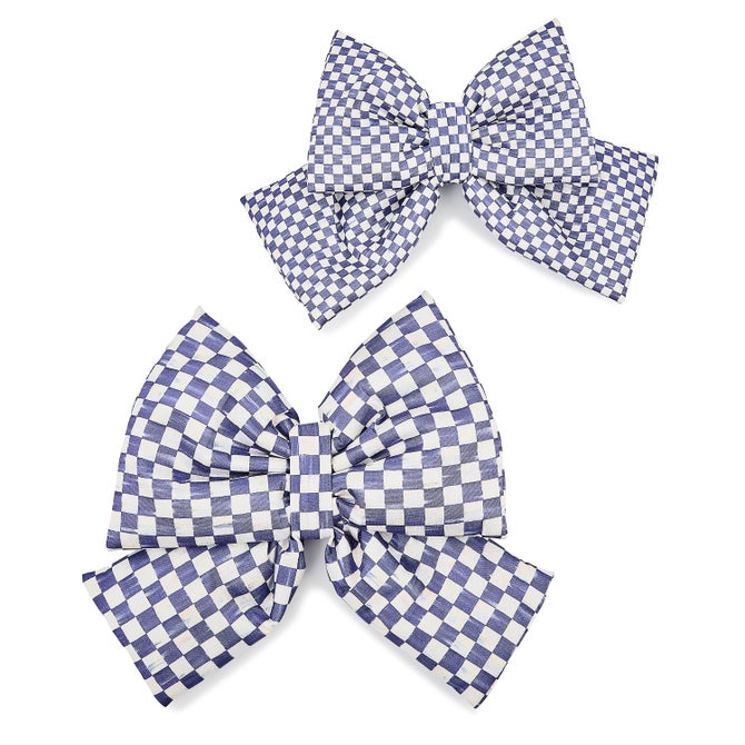 Violet Check Small Bow - {current_domain}