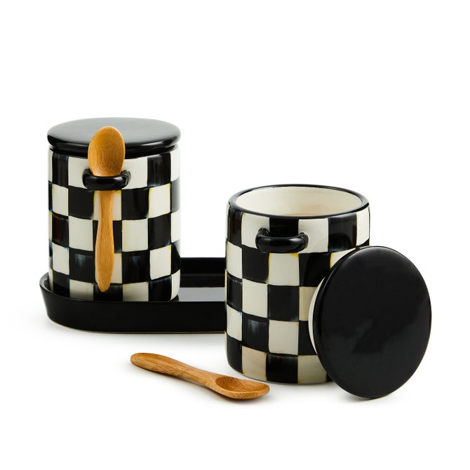 Courtly Check Farmhouse Canisters, Set of 2 - {current_domain}