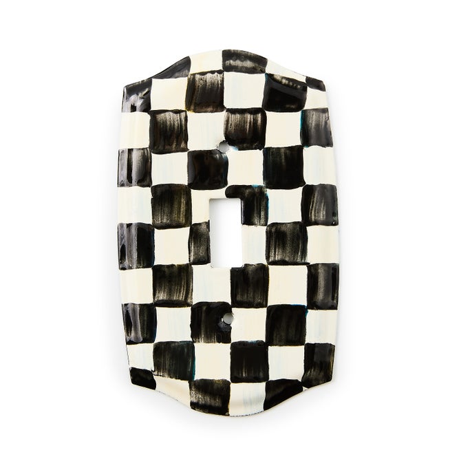 Courtly Check Single Toggle Switch Plate - {current_domain}