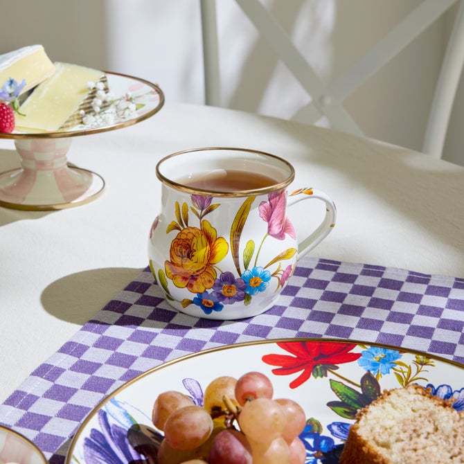 Floral Enamel Mug - {current_domain}