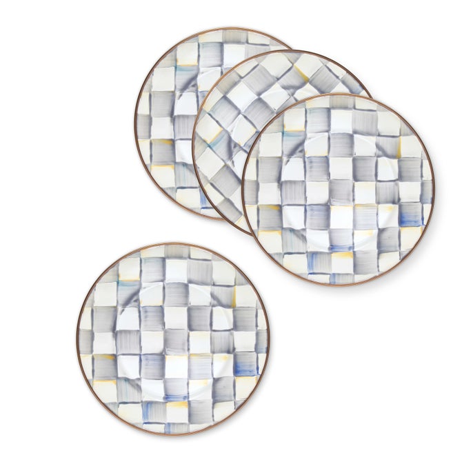 Sterling Check Salad Plates, Set of 4 - {current_domain}
