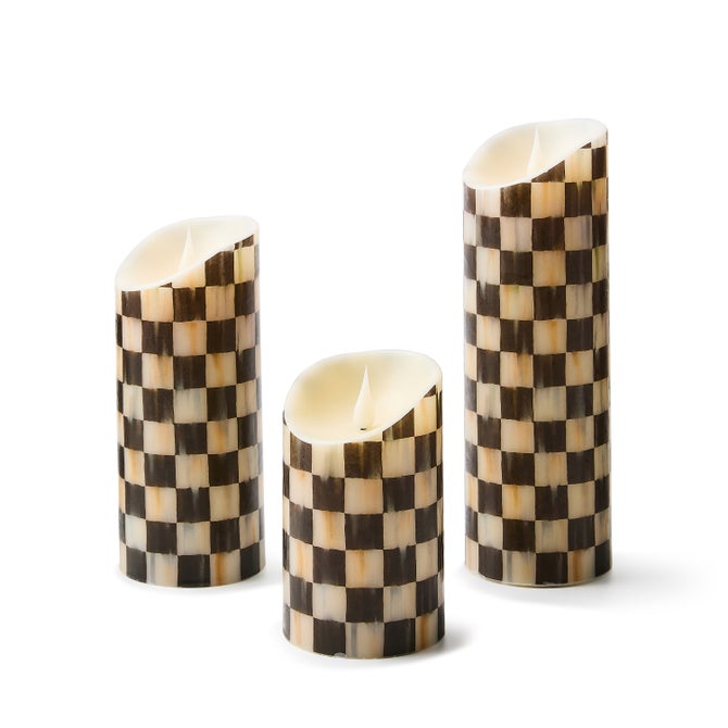 Courtly Check Flicker Candles - Set of 3 - {current_domain}