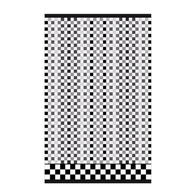 Micro Check Black & White Bath Towel - {current_domain}