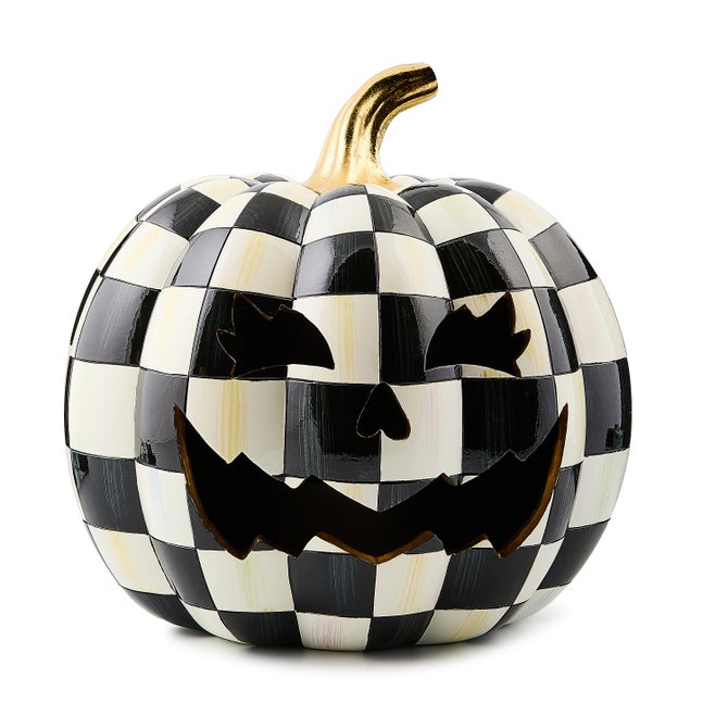 Courtly Check Illuminated Jack O' Lantern - {current_domain}