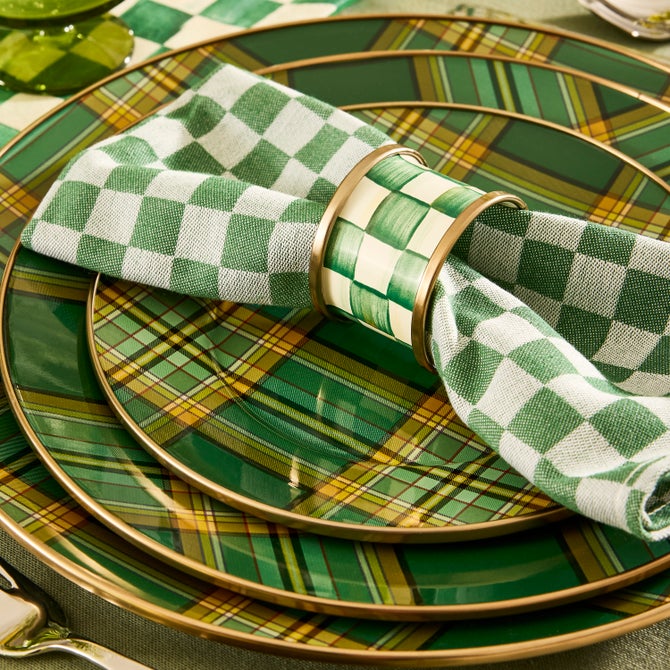 Tartan Green Dinner Plate - {current_domain}