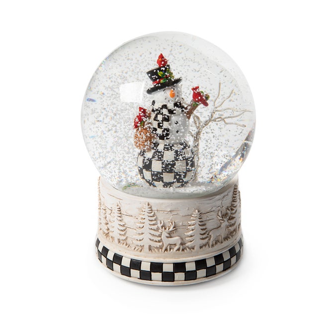 Farmhouse Snowman Snow Globe - {current_domain}