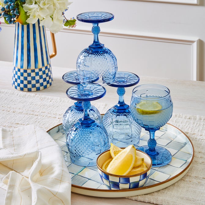 Sterling Check Round Tray - {current_domain}