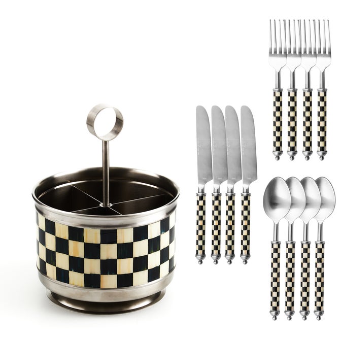 Courtly Check Supper Club Flatware & Caddy Set - {current_domain}