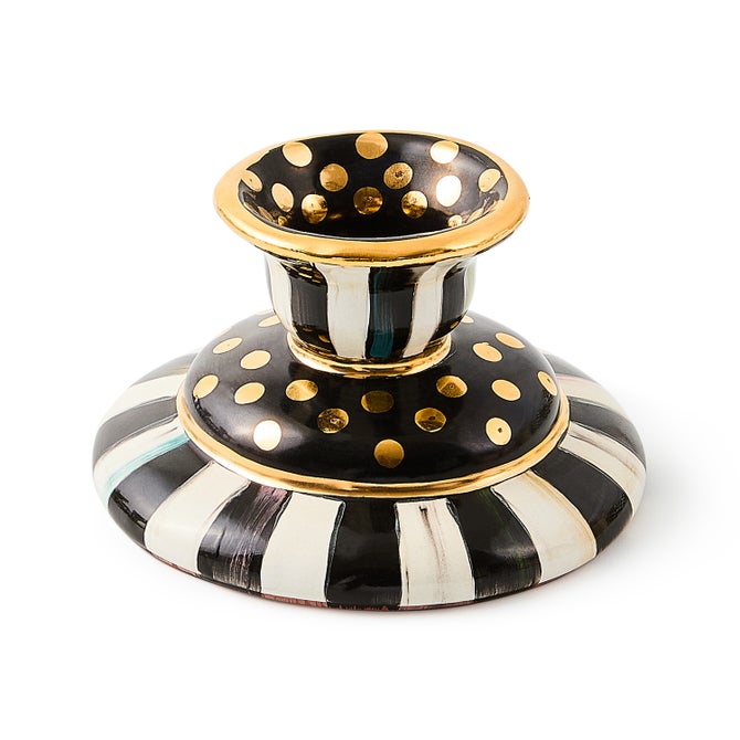 Courtly Check Small Ceramic Candlestick - {current_domain}