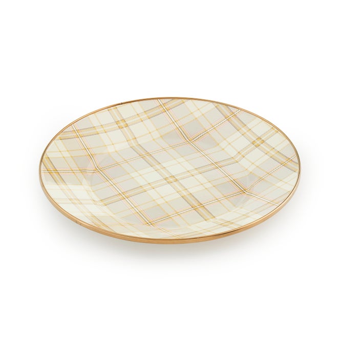 Tartan Latte Dinner Plate - {current_domain}