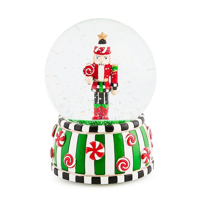 Candy Cottage Nutcracker Snow Globe - {current_domain}