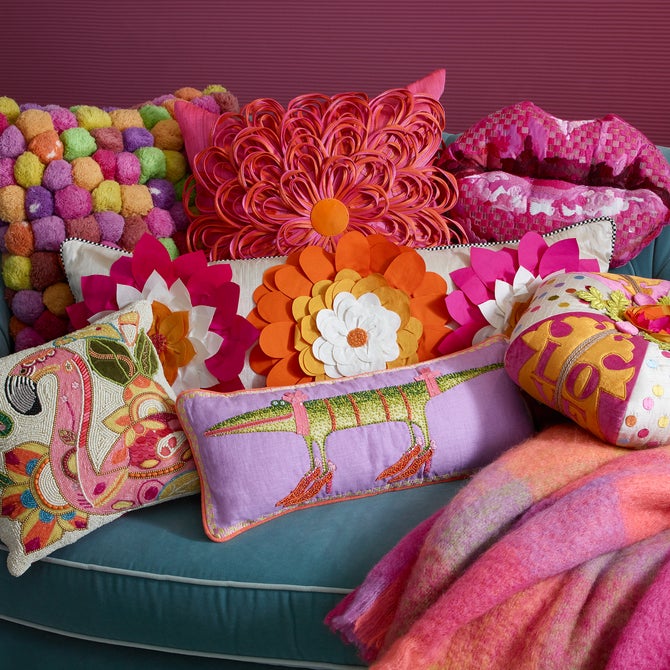 Patience Brewster Gloria Alligator Lumbar Pillow - {current_domain}