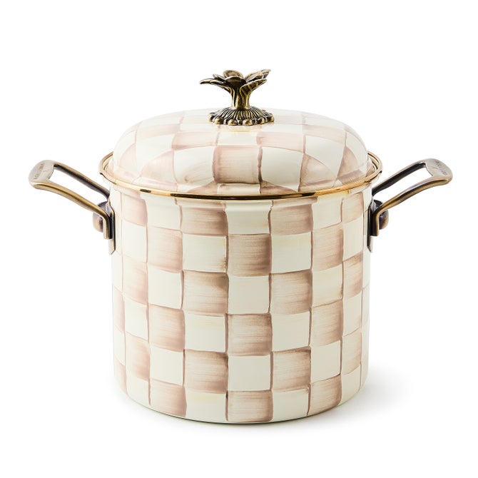 Mocha Check 7 Qt. Stockpot - {current_domain}