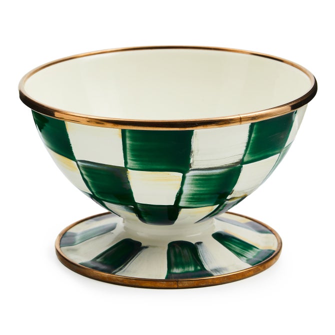 Emerald Check Ice Cream Dish - {current_domain}