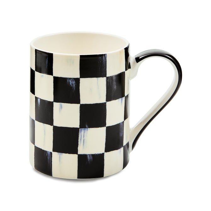 Courtly Check Porcelain Mug - {current_domain}