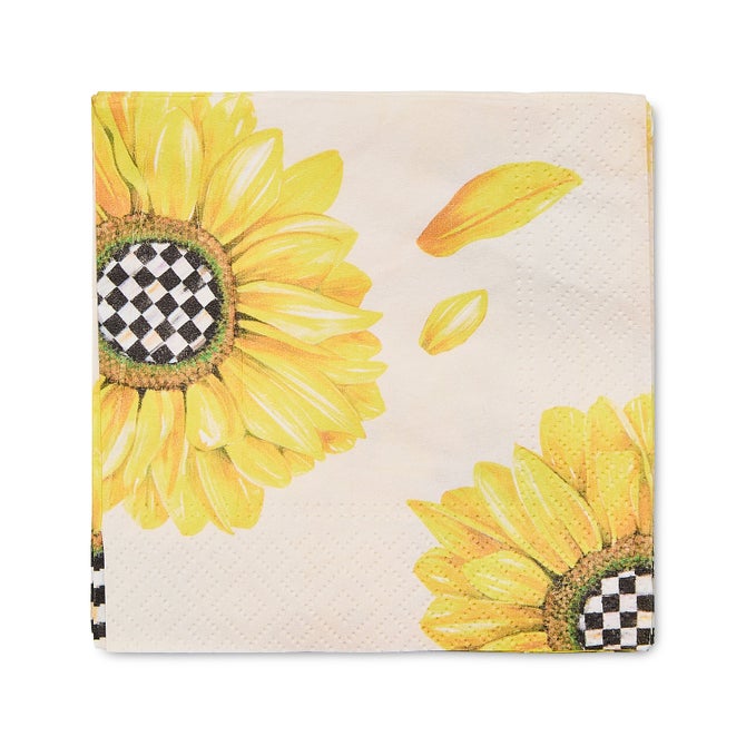 Sunflower Cocktail Paper Napkins - {current_domain}