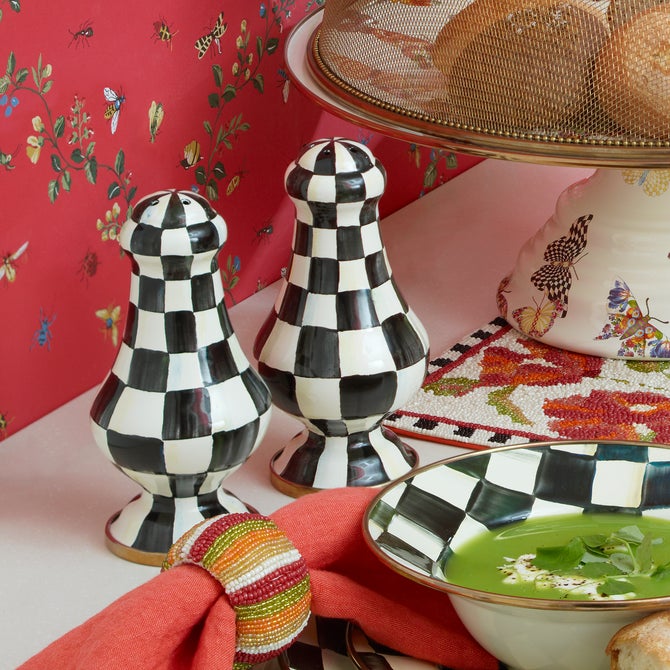 Courtly Check Large Salt & Pepper Shakers - {current_domain}