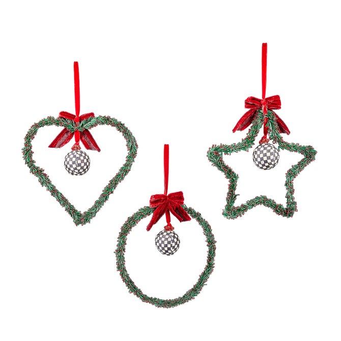 Holly Beaded Large Ornaments, Set of 3 - {current_domain}