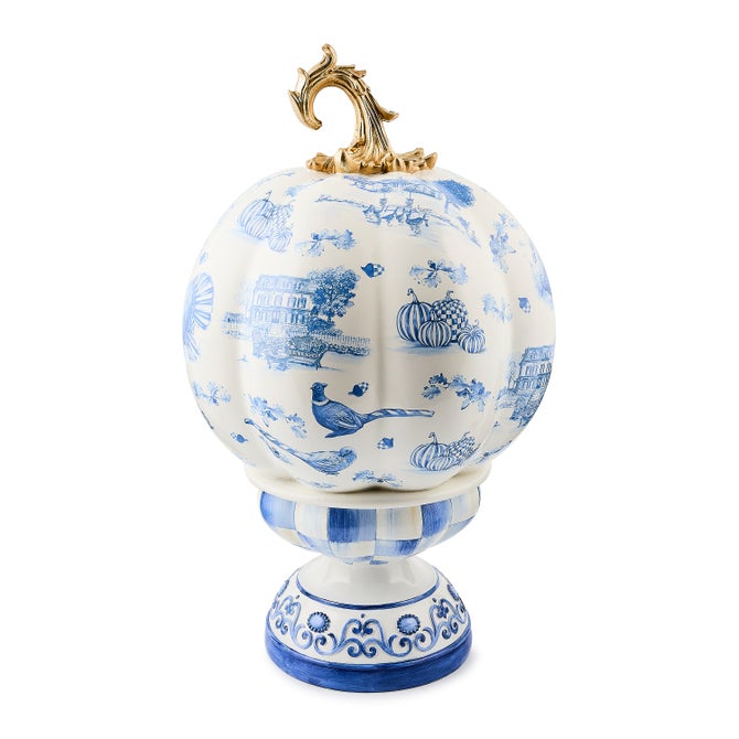 Royal Autumn Toile Short Pedestal Pumpkin - {current_domain}