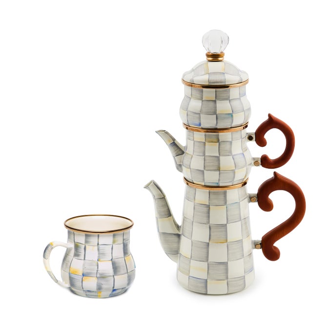 Sterling Check Stackable Coffee Set & Mugs Set - {current_domain}