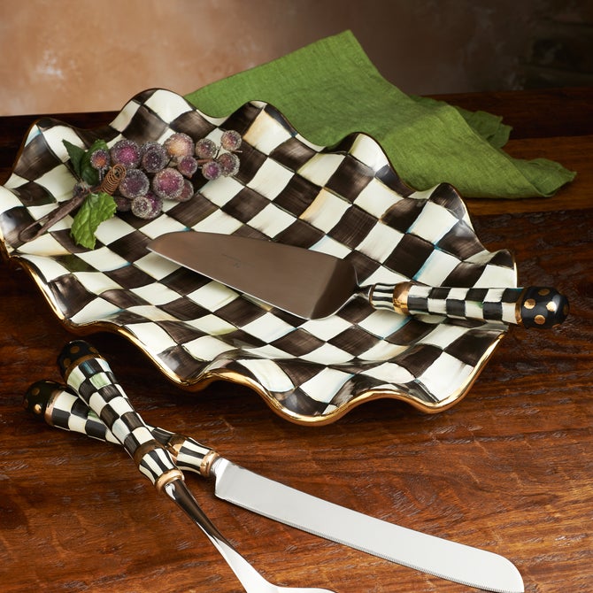 Courtly Check Ceramic Serving Platter - {current_domain}