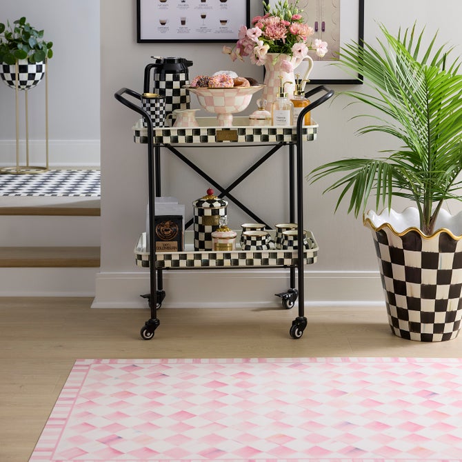 Rosy Check 3' x 5' Floor Mat - {current_domain}