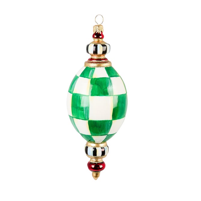 Check It Out Oval Drop Glass Ornament - {current_domain}
