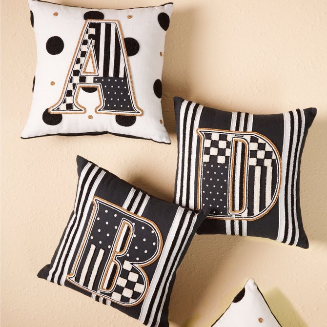 Monogram Throw Pillow - {current_domain}