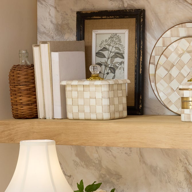 Mocha Check Recipe Box - {current_domain}