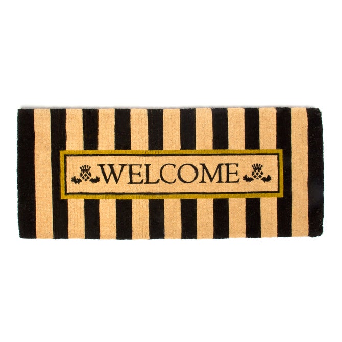 Welcome Awning Stripe Double Door Entrance Mat - {current_domain}