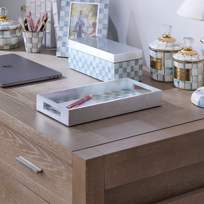 Sterling Check Lacquer Vanity Tray - {current_domain}