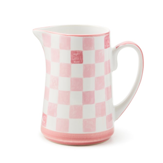 Pink Check Pitcher - {current_domain}
