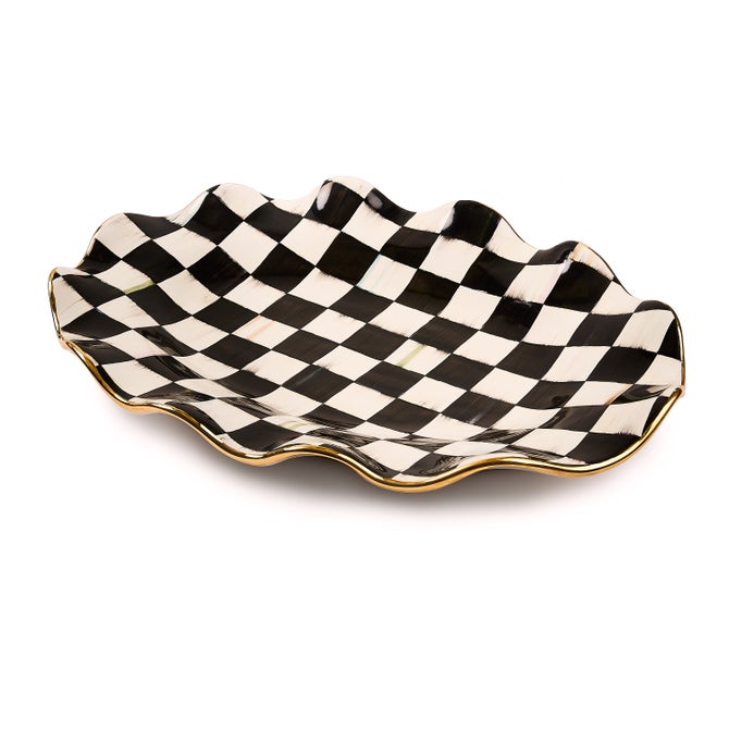Courtly Check Ceramic Large Serving Platter - {current_domain}