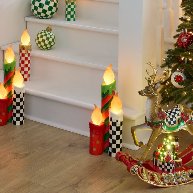 Cozy Christmas Illuminated Melting Candle Cluster - {current_domain}