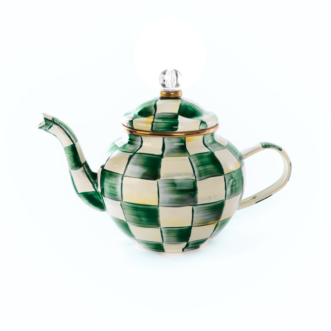 Emerald Check 4 Cup Teapot - {current_domain}