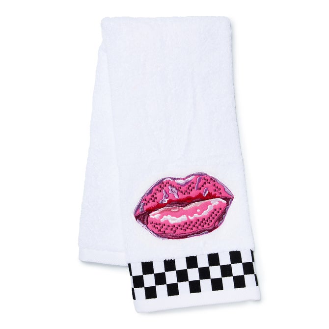 Pucker Up Check Hand Towel - {current_domain}