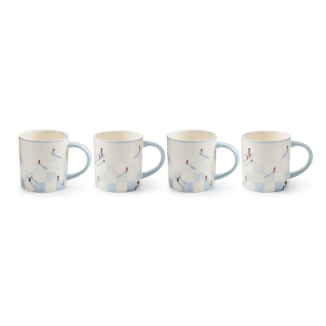 Gray Malin Ski Holiday Mugs, Set of 4 - {current_domain}