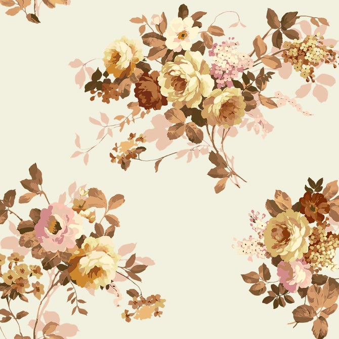 Latte Wild Rose Peel & Stick Wallpaper - {current_domain}