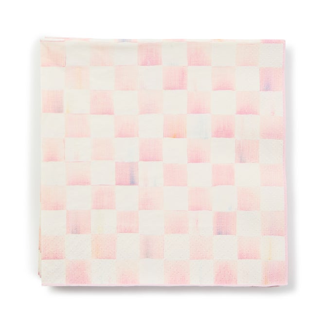 Rosy Check Dinner Paper Napkins - {current_domain}