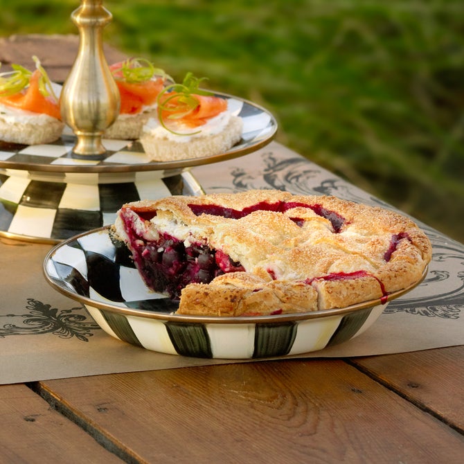 Courtly Check Pie Plate - {current_domain}