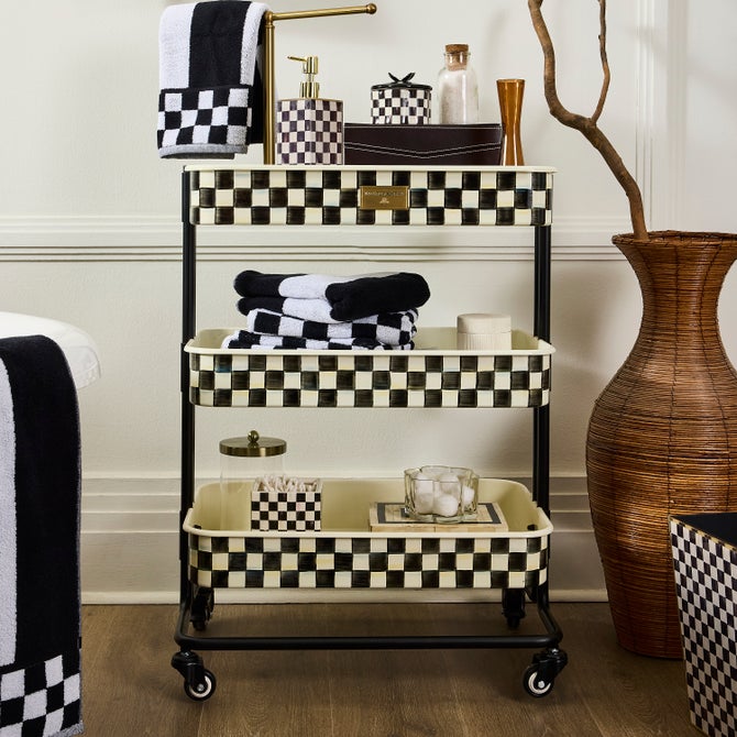 Courtly Check 3-Tier Kitchen Cart - {current_domain}